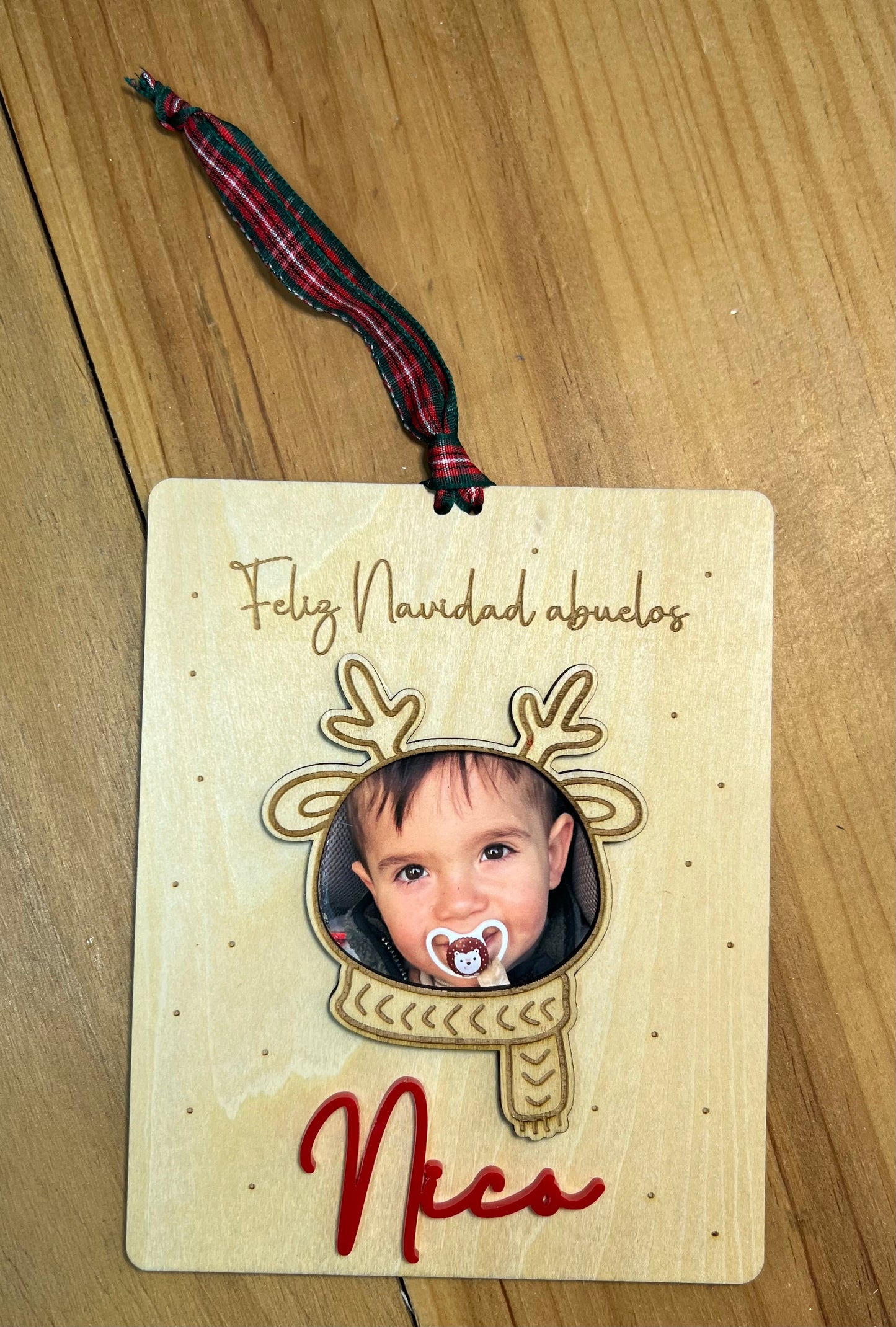 Felicitación con foto "reno"