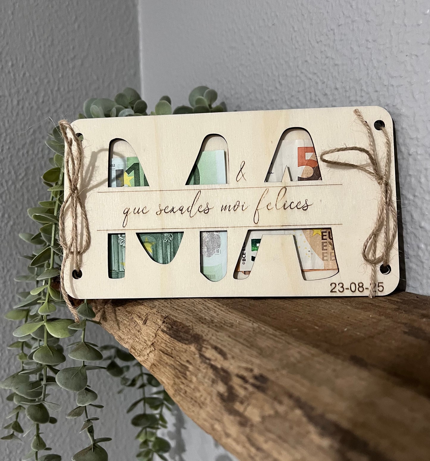 Sobre para regalar dinero