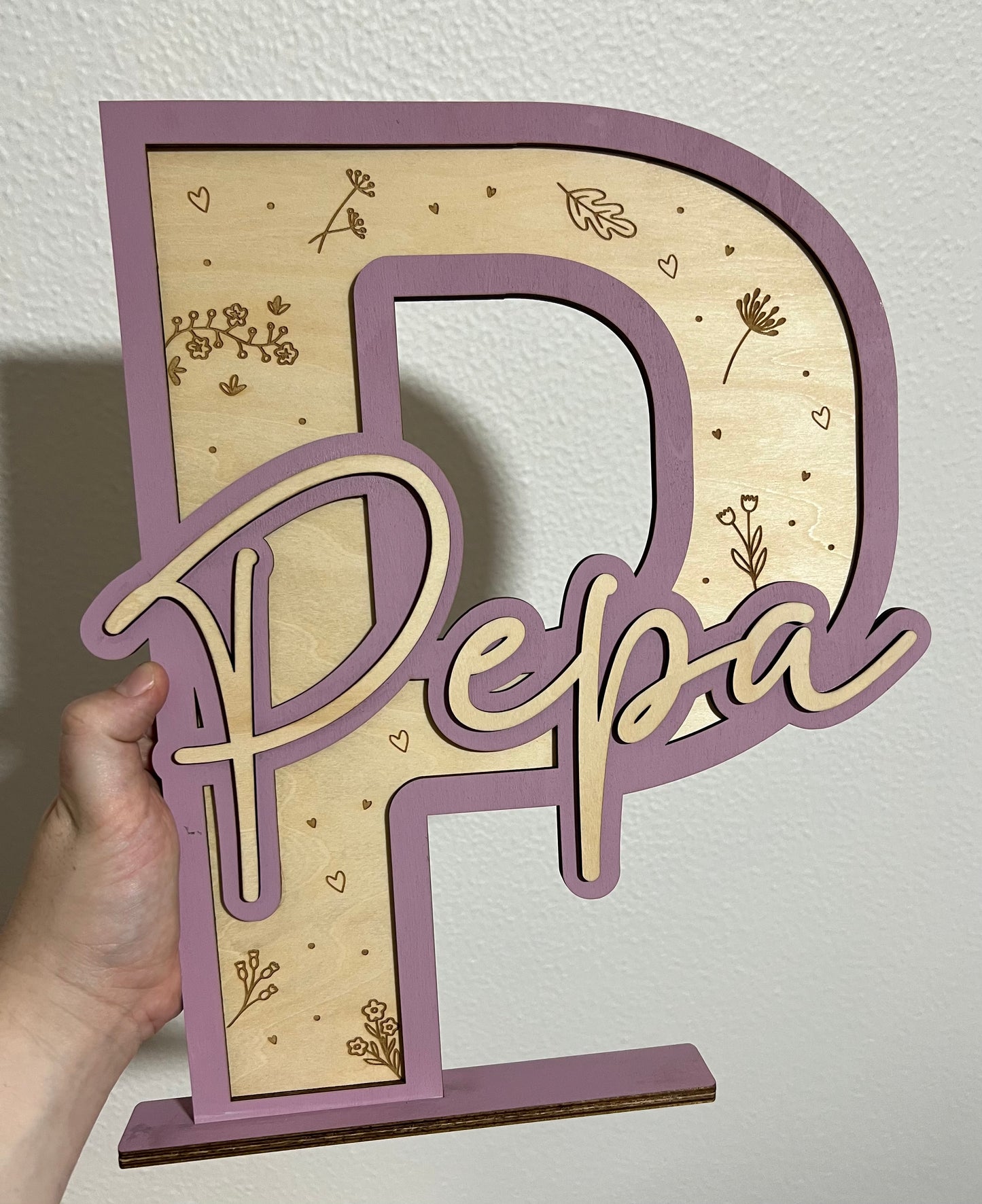 Inicial con nombre flores