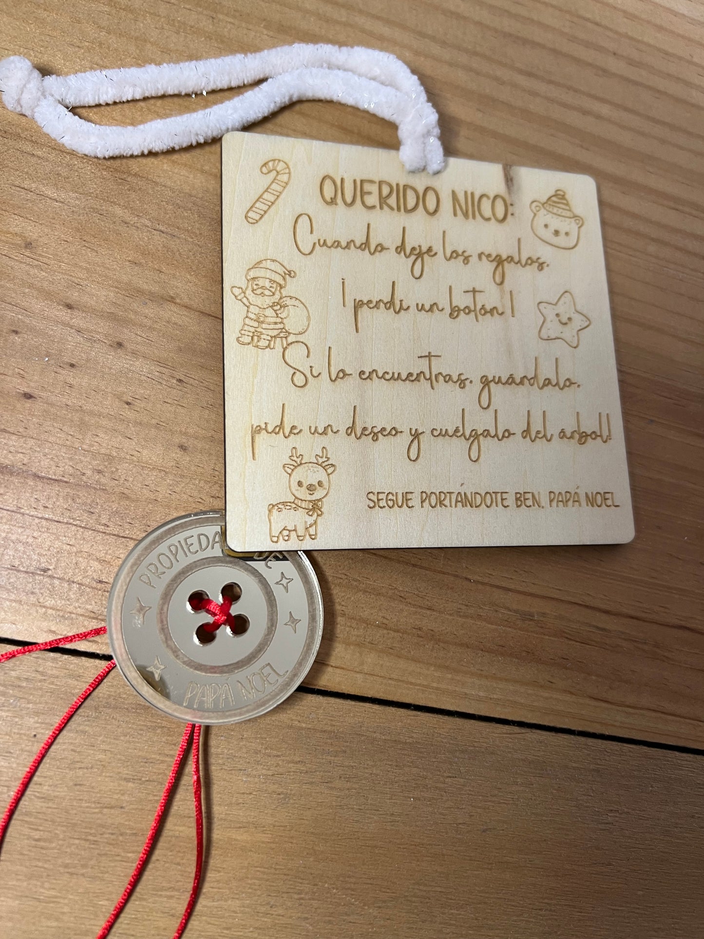 Botón perdido Papá Noel