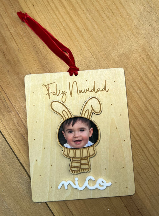 Felicitación con foto "conejo"