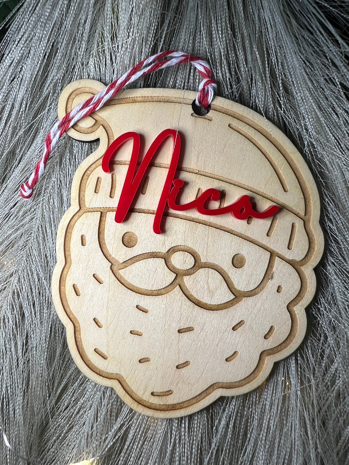 Adorno madera Papá Noel