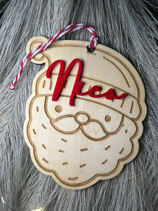 Adorno madera Papá Noel