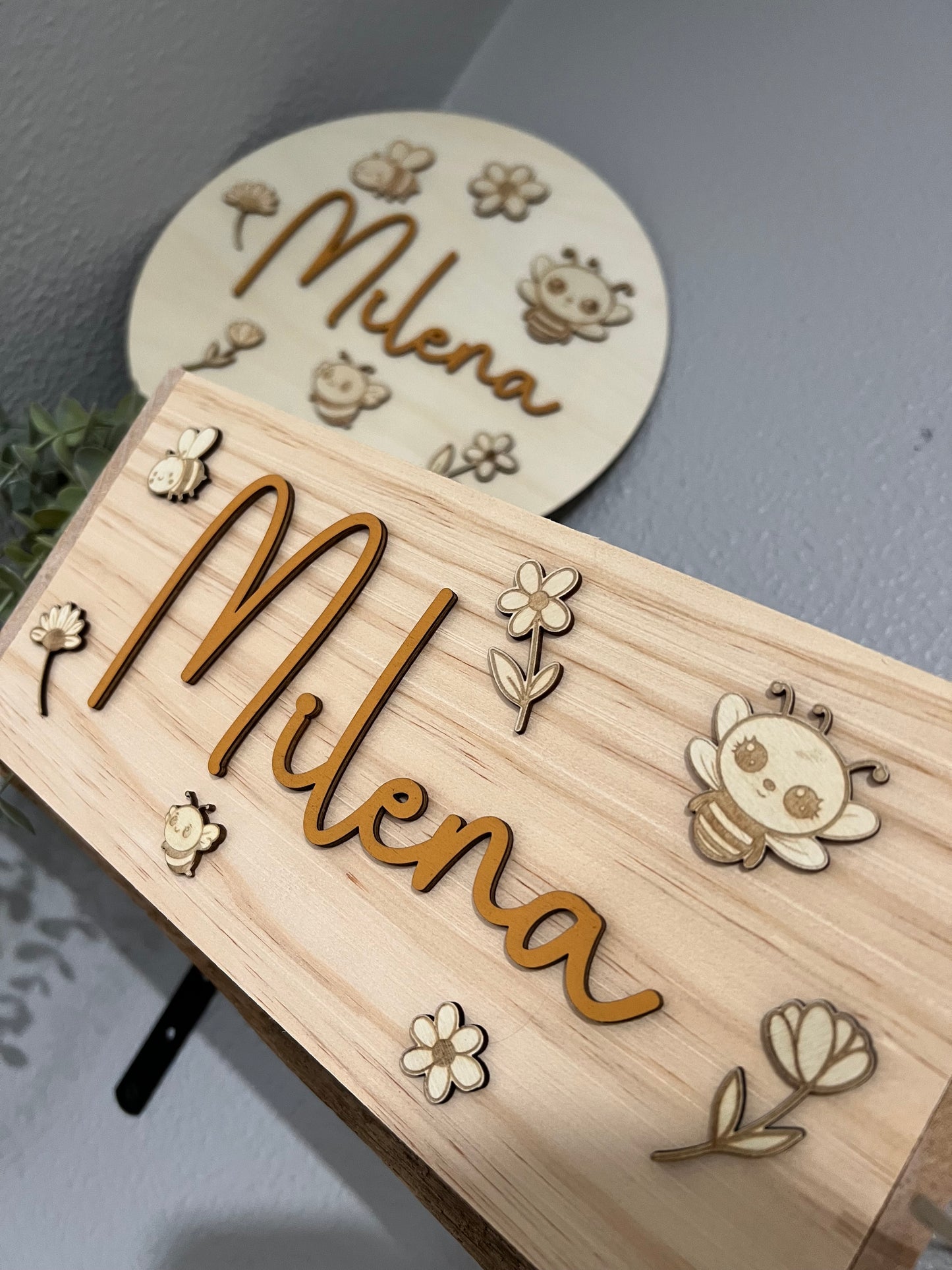 Pack caja y placa con nombre