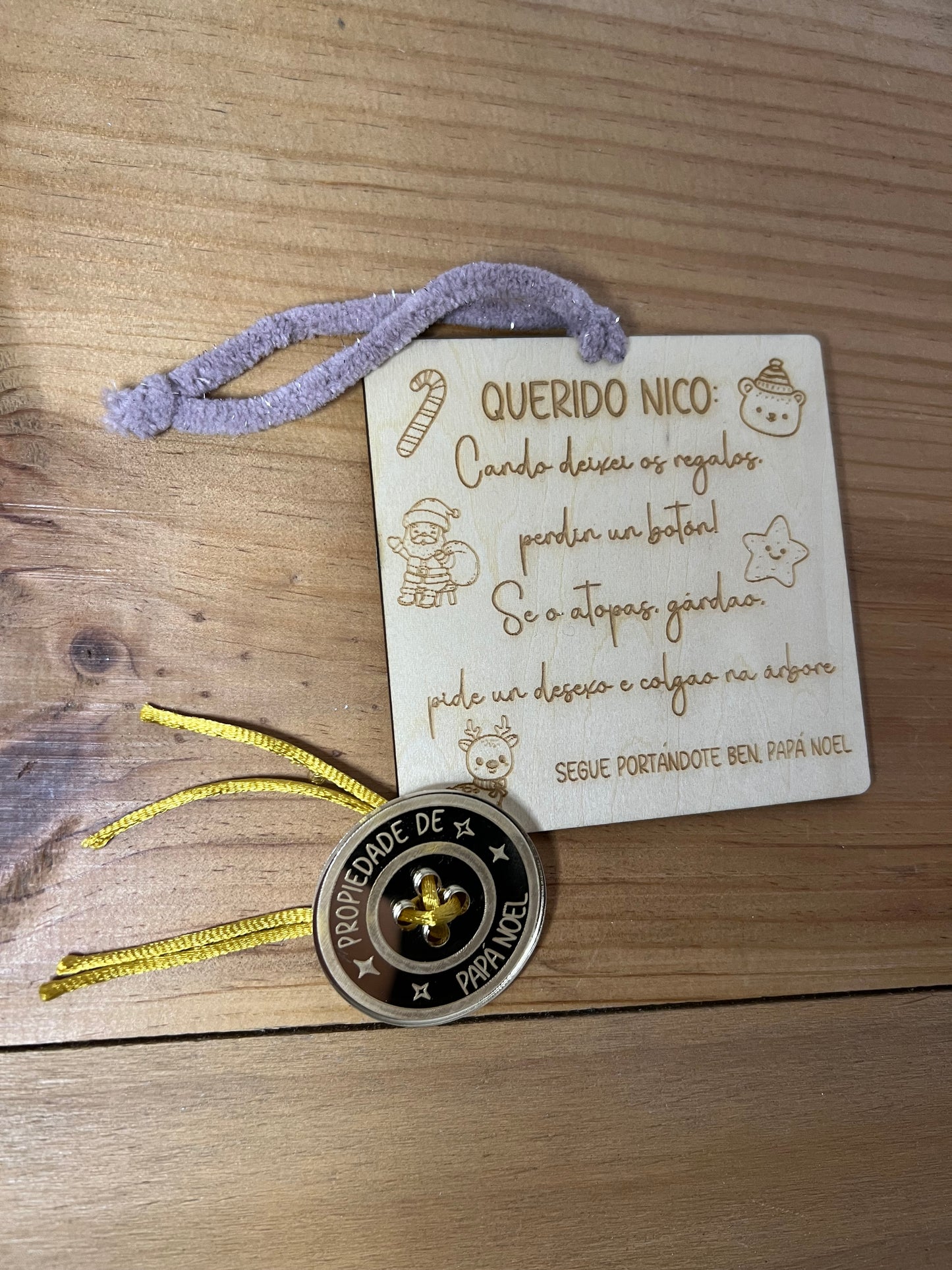 Botón perdido Papá Noel