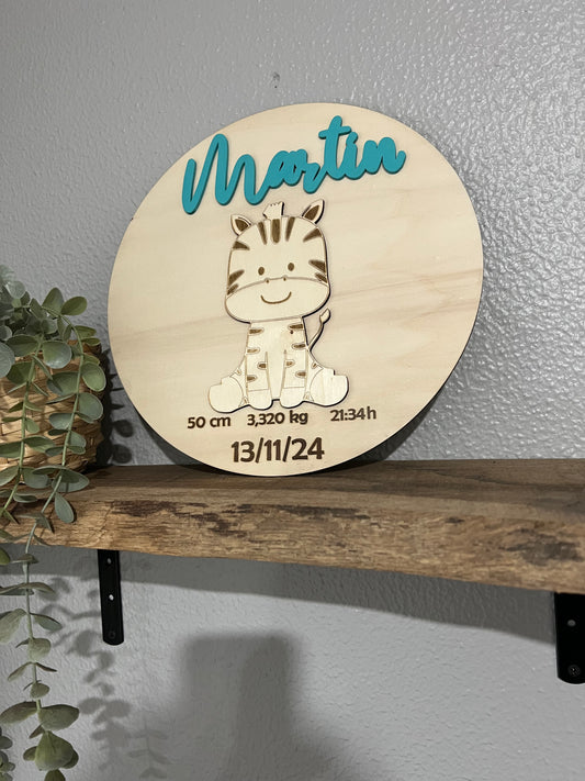 Placa datos natalicios